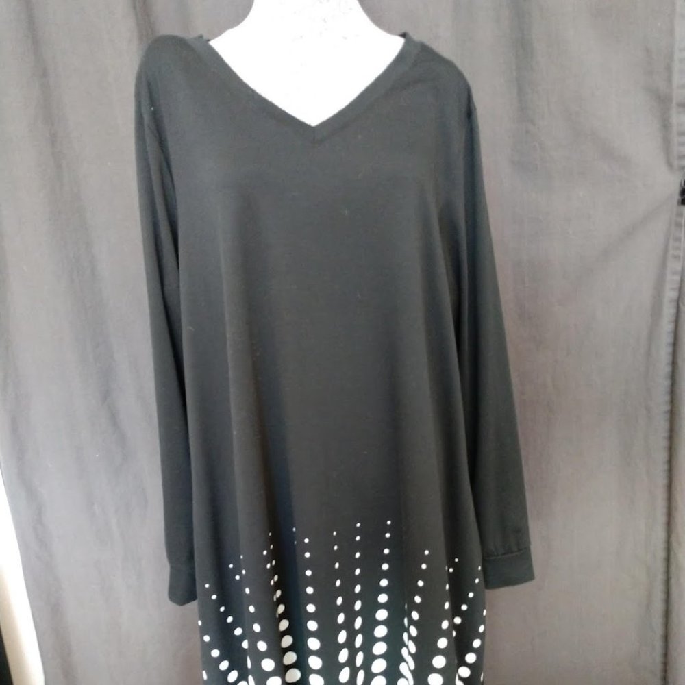 Lularoe | Black and White Polka Dot Jersey Dress